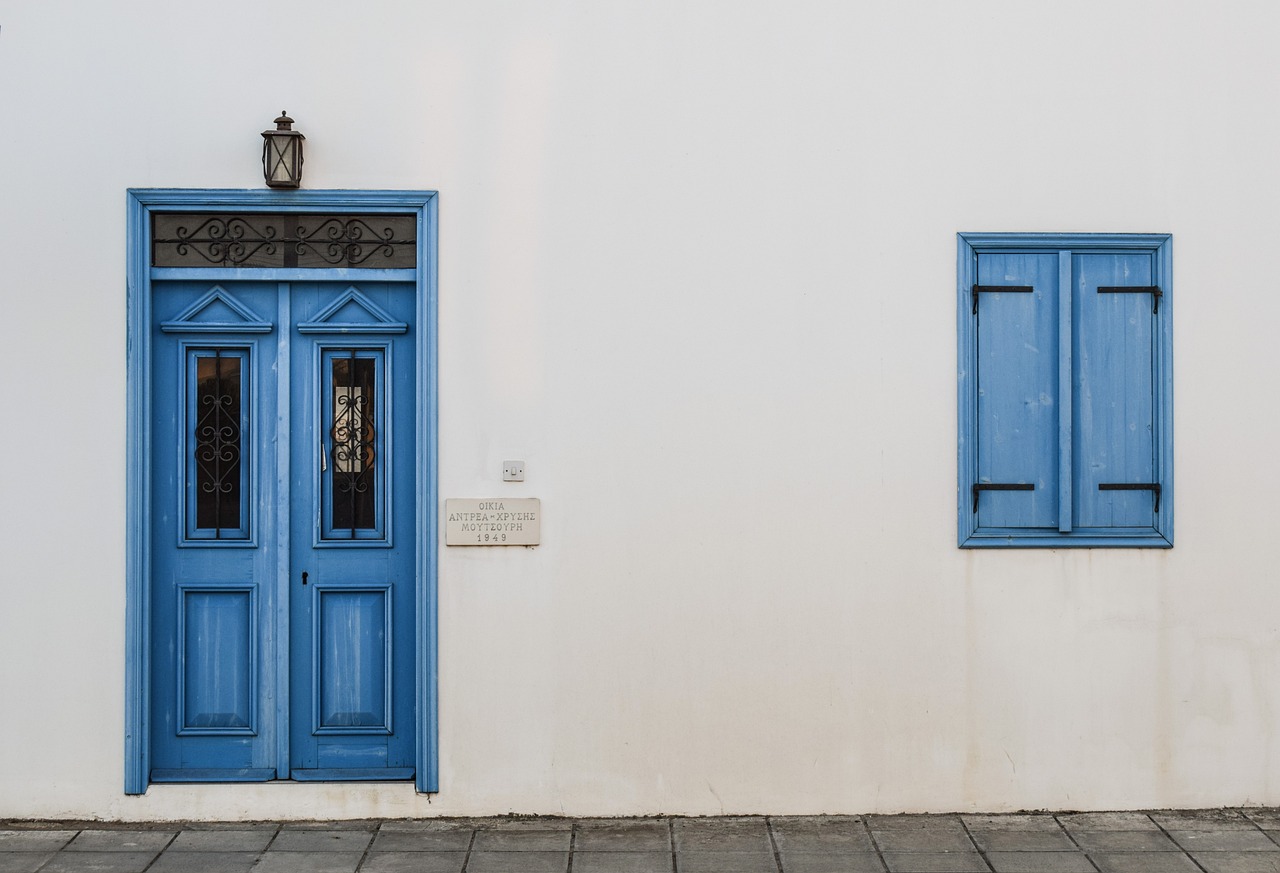 modré dveře